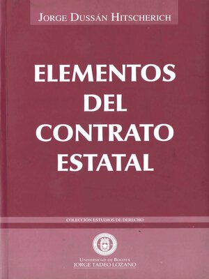 cover image of Elementos del contrato estatal
